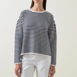 Hot Marine Striped Sweater Women Sweaters & Cardigans