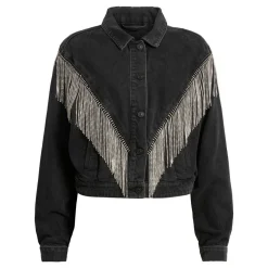 Online Marlene Fringed Denim Jacket Women Coats & Jackets
