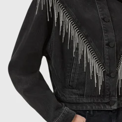 Online Marlene Fringed Denim Jacket Women Coats & Jackets
