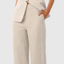 Discount Martha Wide Leg Linen Trousers Women Trousers & Shorts