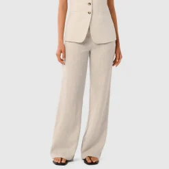 Discount Martha Wide Leg Linen Trousers Women Trousers & Shorts