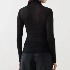 Clearance Massachusetts Fine-Knit Turtleneck Women Tops