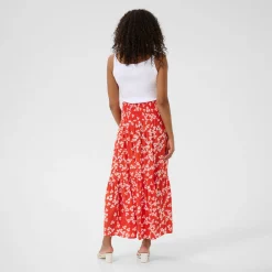 Maxi Floral Smocked Skirt Women Skirts