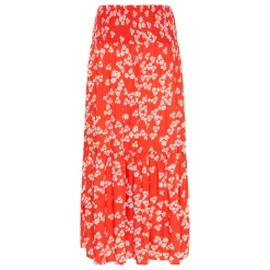 Maxi Floral Smocked Skirt Women Skirts