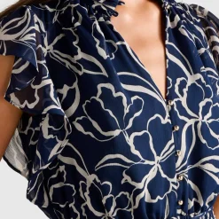 Best Maxwell Flutter Printed Dress Women Dresses