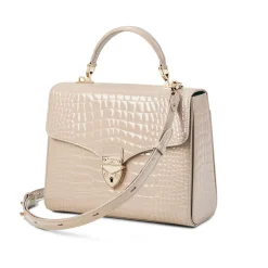 New Mayfair® Patent-Croc Crossbody Bag Women Crossbody Bags|Top Handle Bags