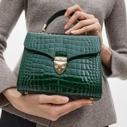 Outlet Mayfair® Patent-Croc Midi Crossbody Bag Women Crossbody Bags