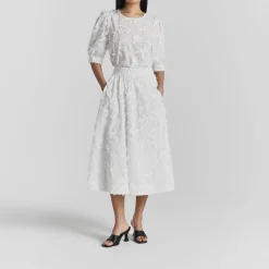 Discount Meadow Embroidered Floral Skirt Women Skirts
