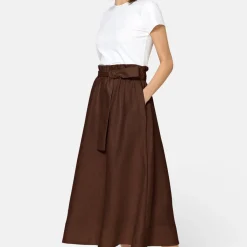 Sale Meg Linen Flared Skirt Women Skirts