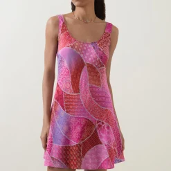 Clearance Menna Ibiza Night Sunset Mini Dress Women Dresses