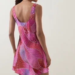 Clearance Menna Ibiza Night Sunset Mini Dress Women Dresses