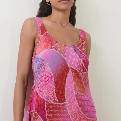 Clearance Menna Ibiza Night Sunset Mini Dress Women Dresses