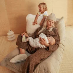 New Merino Sheepskin Mama Booties Milk Women Sleepwear|Slippers