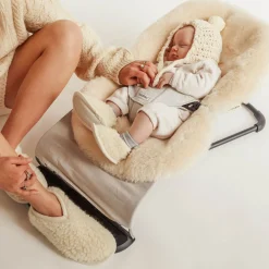 New Merino Sheepskin Mama Booties Milk Women Sleepwear|Slippers