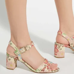 Best Merisa Floral Block Heels Women Heels