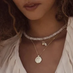 Merrow Medium Coin Pendant Necklace Women Necklaces