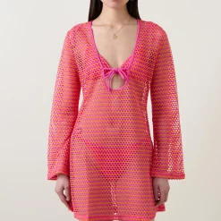 Clearance Mesh Effect Kaftan Women Swimwear & Beachwear