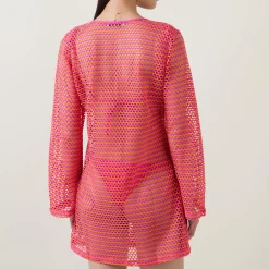 Clearance Mesh Effect Kaftan Women Swimwear & Beachwear