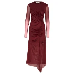 Sale Messigz Ruched Mesh Fitted Dress Women Dresses