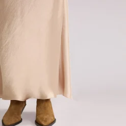 Online Metallic Bias-Cut Skirt Women Skirts