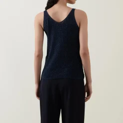 Clearance Metallic Knitted Tank Top Women Sweaters & Cardigans