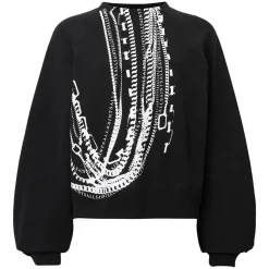 Hot Metallo Chain Logo Sweatshirt Women Sweatshirts & Hoodies