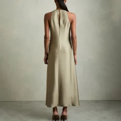 Clearance Micah Draped Tuck Flared Dress Women Dresses