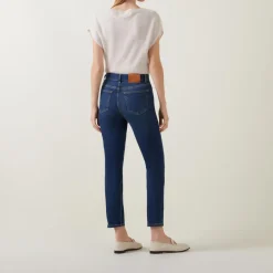 Hot Mid Rise Slim Fit Cropped Jeans Women Denim