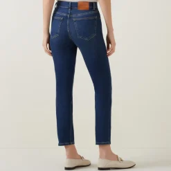 Hot Mid Rise Slim Fit Cropped Jeans Women Denim