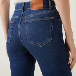Hot Mid Rise Slim Fit Cropped Jeans Women Denim