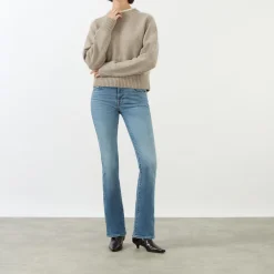 Clearance Mid-Rise Bootcut Slim Illusion Jeans Women Denim