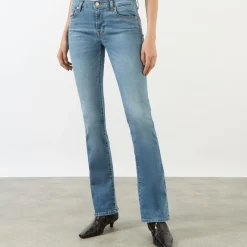 Clearance Mid-Rise Bootcut Slim Illusion Jeans Women Denim