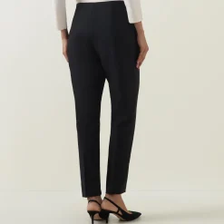 New Mid-Rise Pleated Straight Leg Trousers Women Trousers & Shorts