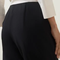 New Mid-Rise Pleated Straight Leg Trousers Women Trousers & Shorts