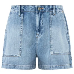 Mid-Rise Straight Denim Shorts Women Denim|Trousers & Shorts