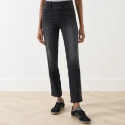 Outlet Mid-Rise Straight Leg Ankle Jeans Women Denim