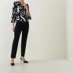 Mid-Rise Straight-Leg Trousers Women Trousers & Shorts