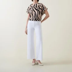 Mid-Rise Wide Leg Jeans Women Denim