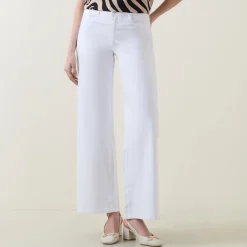 Mid-Rise Wide Leg Jeans Women Denim