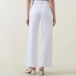 Mid-Rise Wide Leg Jeans Women Denim