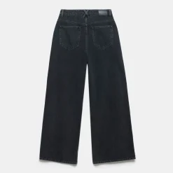 Hot Mid-Rise Wide Leg Jeans Women Denim