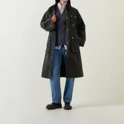 Milda Long Wax Jacket Women Coats & Jackets