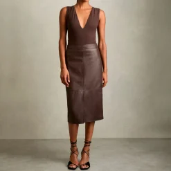 Sale Miley Leather Pencil Skirt Women Skirts