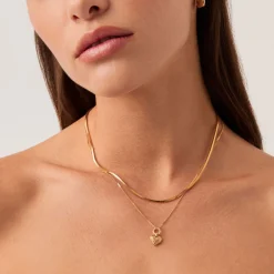 New Mini Ridge Heart Charm Pendant Necklace Women Necklaces