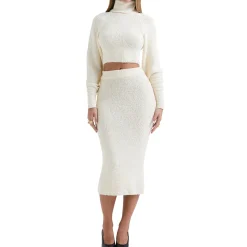 Mishka Knitted Pencil Skirt Women Skirts
