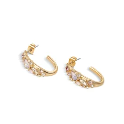 Online Mixed Stone Hoop Earrings Women Earrings