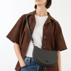 Outlet MK Logo Small Saddle Shoulder Bag Women Shoulder Bags