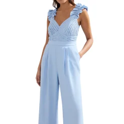Best Moira Ruffle Wide Leg Jumpsuit Women Jumpsuits