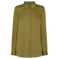 Hot Molly Textured Satin Shirt Women Tops