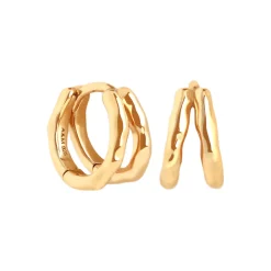 Best Molten Textured Illusion Huggie Hope Earrings Women Earrings